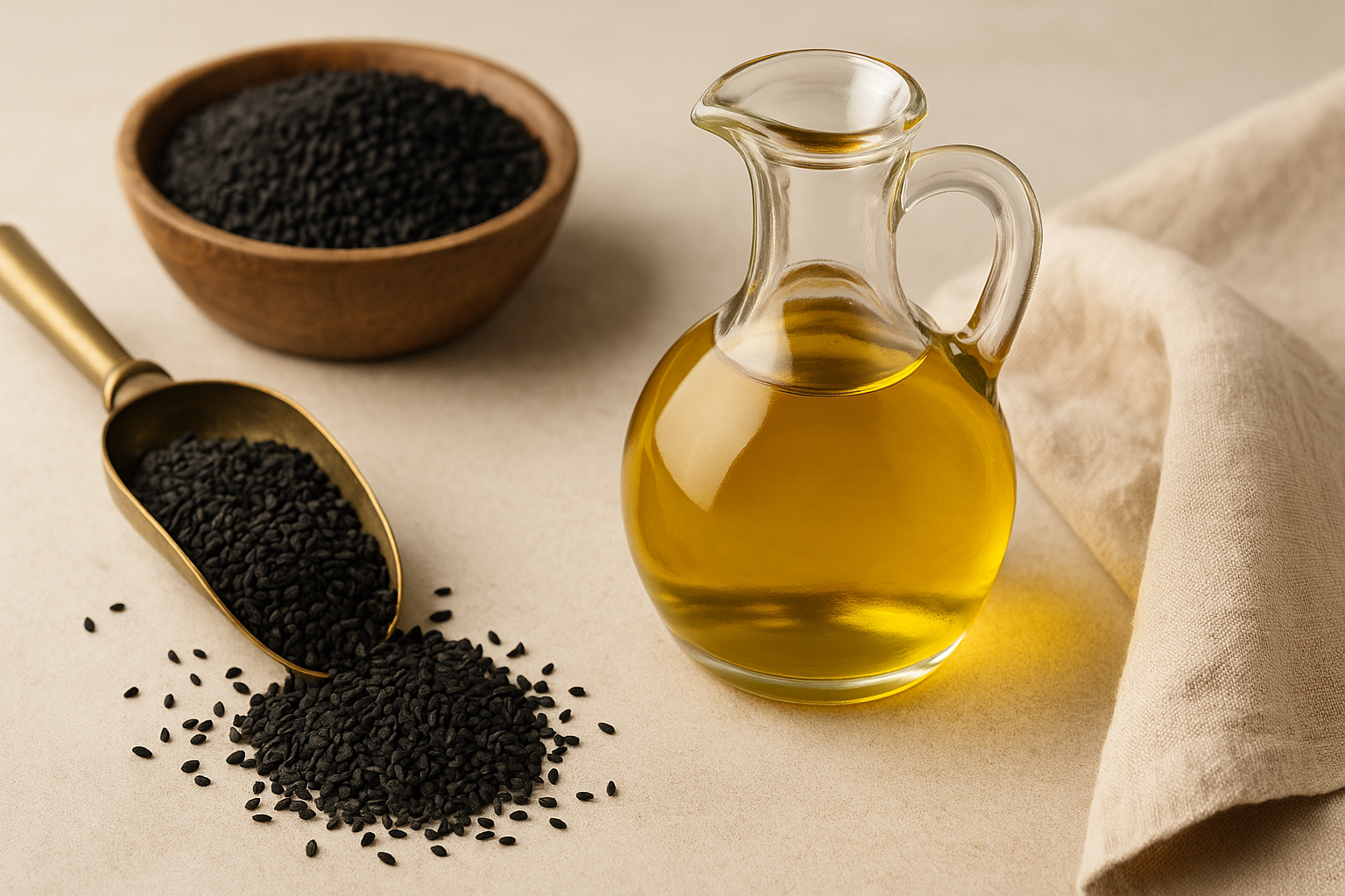 Zwarte komijnzaadolie voor huid en haar